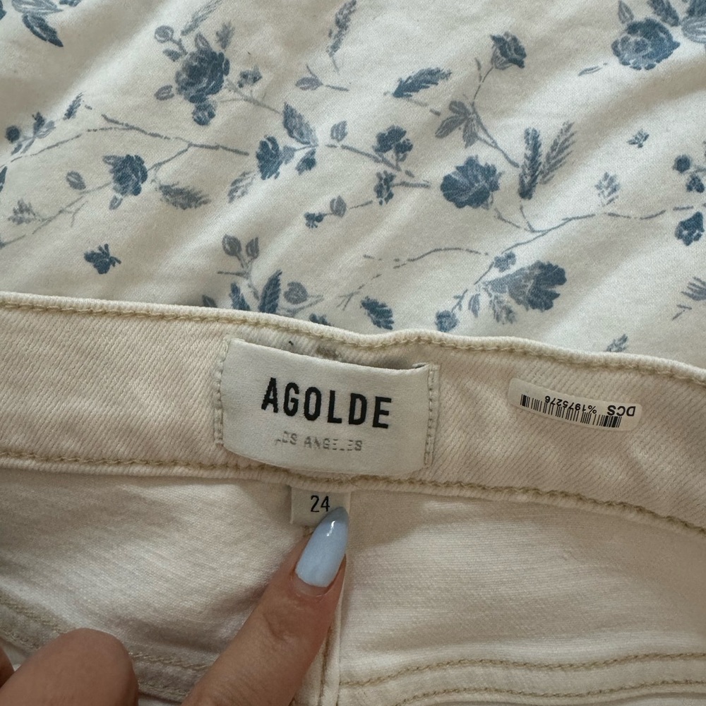 AGOLDE DENIM white skinny jeans - Picture 3 of 6